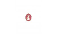 Colgante esmalte gato rosa...