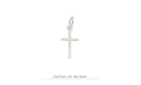 Colgante cruz fina con anilla