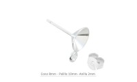 Pendiente cono 8mm con...