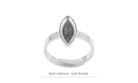 Anillo bisel lágrima en...