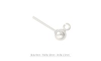 Pendientes de bola 4 mm....