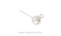 Pendientes de bola 6 mm....