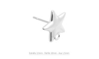 Pendientes estrella con anilla