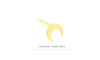 Pendiente luna de 8,5 mm en...