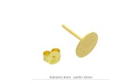 Pendiente disco plano 8mm...