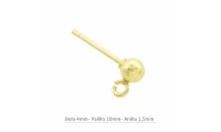 Pendiente bola con anilla y...
