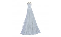 Borla 5 cm con anilla. Blanco
