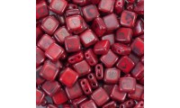 Square beads 2 holes 6mm....