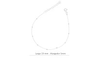 Tobillera bolitas 22cm -...