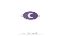 Entrepieza oval morado con...