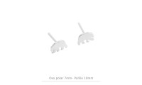 Pendiente oso polar 7mm - 10mm