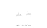 Pendiente 3 estrellas 13mm...