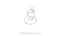 Colgante muñeco de nieve 15mm