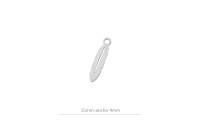 Colgante pluma - largo 15mm