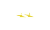 Pendientes rayo  baño oro 7 mm