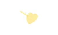 Pendiente corazón 8mm baño oro