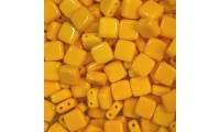 Square beads 2 holes 6mm -...