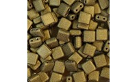 Square beads 2 holes 6mm -...