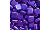 Square beads 2 holes 6mm -...