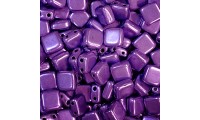 Square beads 2 holes 6mm -...
