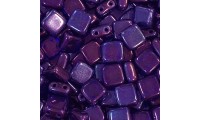 Square beads 2 holes 6mm -...