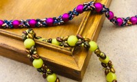 Kit pulsera flor cabuchón