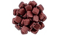 Square beads 2 holes 6mm -...
