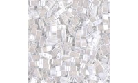 Half tila 5mm. White pearl...