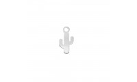 Colgante cactus 10mm en plata.