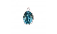 Colgante oval en plata de...