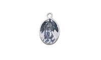 Colgante oval en plata de...