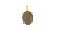 Colgante cuarzo rosa oval...