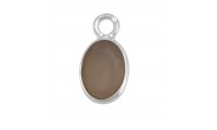 Colgante oval cuarzo rosa...