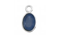 Colgante oval cuarzo azul...