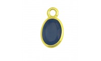 Colgante oval cuarzo azul...