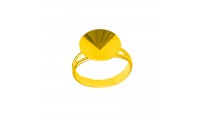 Anillo con cono 12 mm baño oro