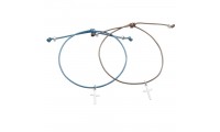 Kit pulsera cruz fina en...