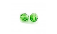 Bola facetada 4mm. Verde hoja