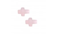 Cuentas cruz cuarzo rosa 12...