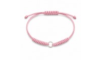 Pulsera macramé rosa claro...
