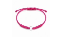 Pulsera macramé rosa con...