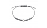 Pulsera macramé gris claro...