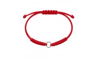 Pulsera macramé rojo con...