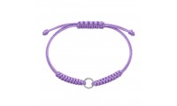Pulsera macramé lila con...