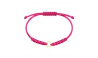 Pulsera macramé rosa con...