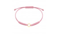 Pulsera macramé rosa claro...