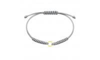 Pulsera macramé gris claro...