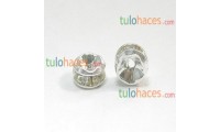 Rondel plateado 5 mm. Crystal