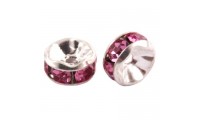 Rondel plateado 5 mm. Rose