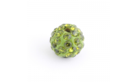 Bola 10 mm. con strass.Peridot